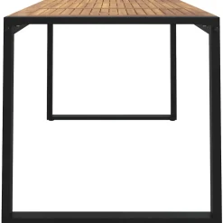 vidaXL Tuintafel met U-vormige poten 140x80x75 cm massief acaciahout