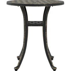 vidaXL Tuintafel Ø 48x53 cm gietaluminium bronskleurig