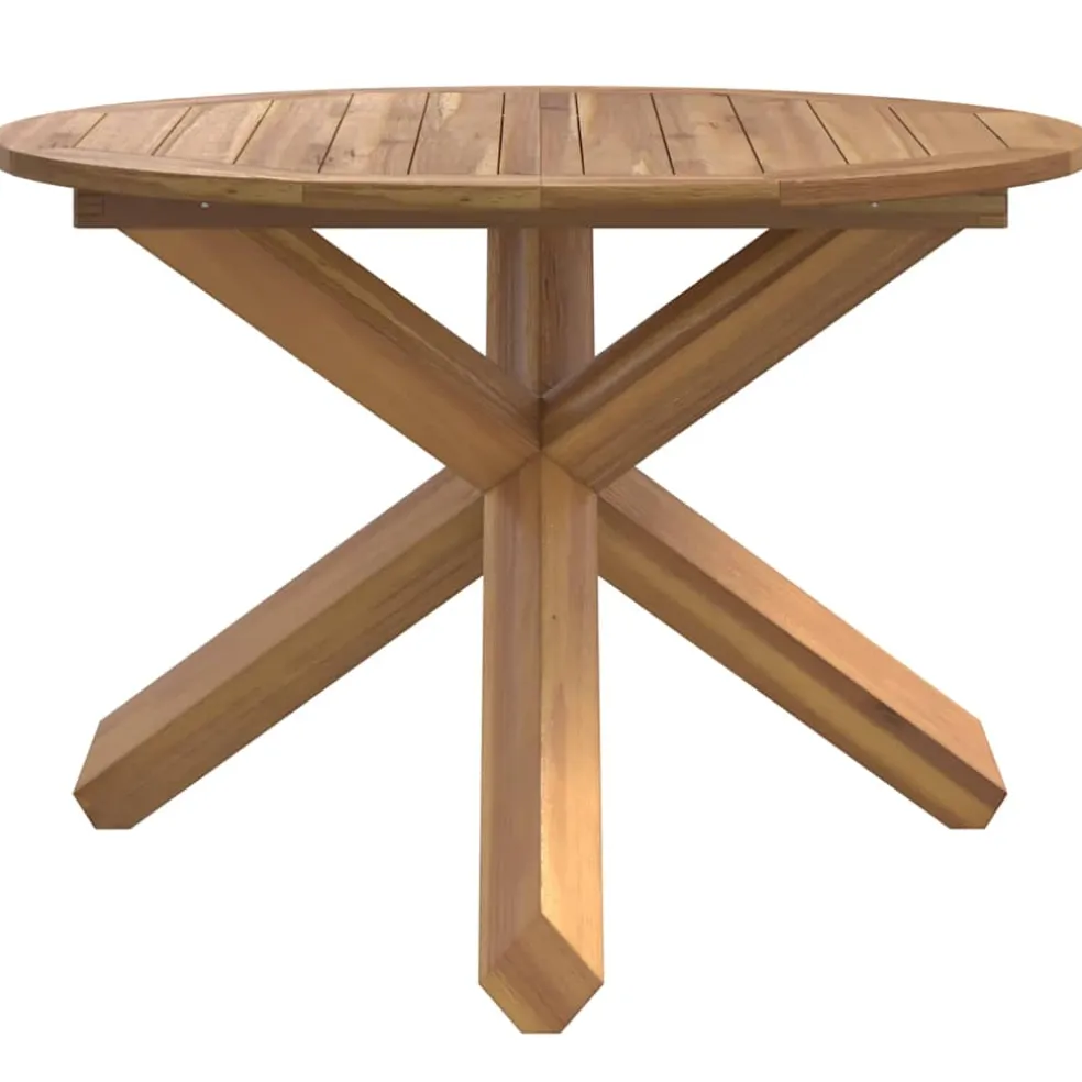 vidaXL Tuintafel Ø109x74 cm massief teakhout