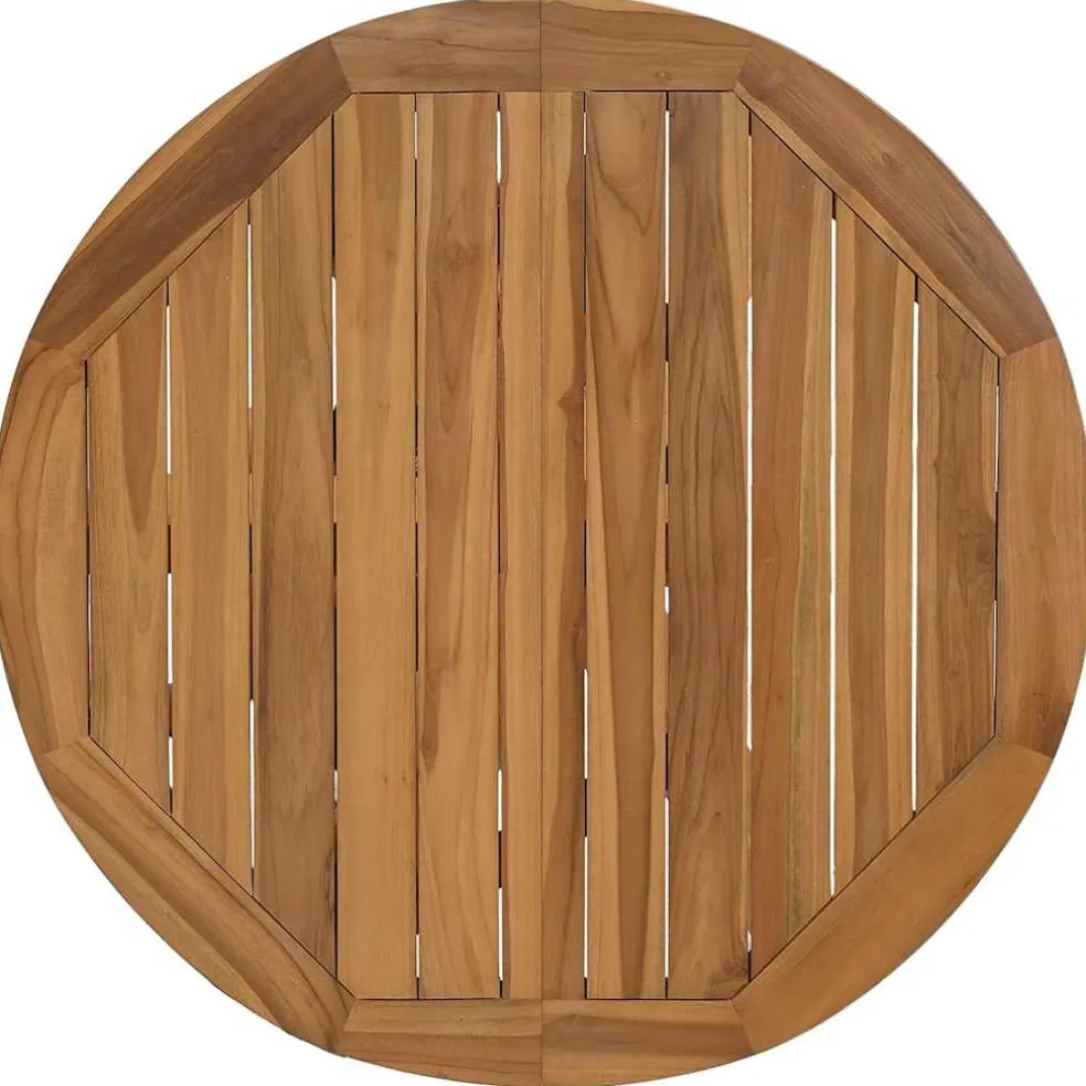 vidaXL Tuintafel Ø109x74 cm massief teakhout