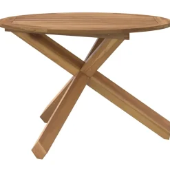 vidaXL Tuintafel Ø109x74 cm massief teakhout