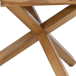 vidaXL Tuintafel Ø109x74 cm massief teakhout
