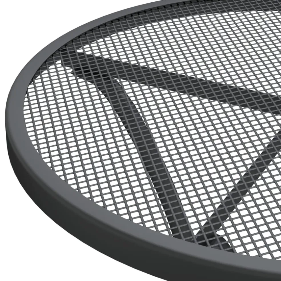 vidaXL Tuintafel Ø60x72 cm metaalgaas antracietkleurig