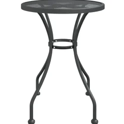 vidaXL Tuintafel Ø60x72 cm metaalgaas antracietkleurig