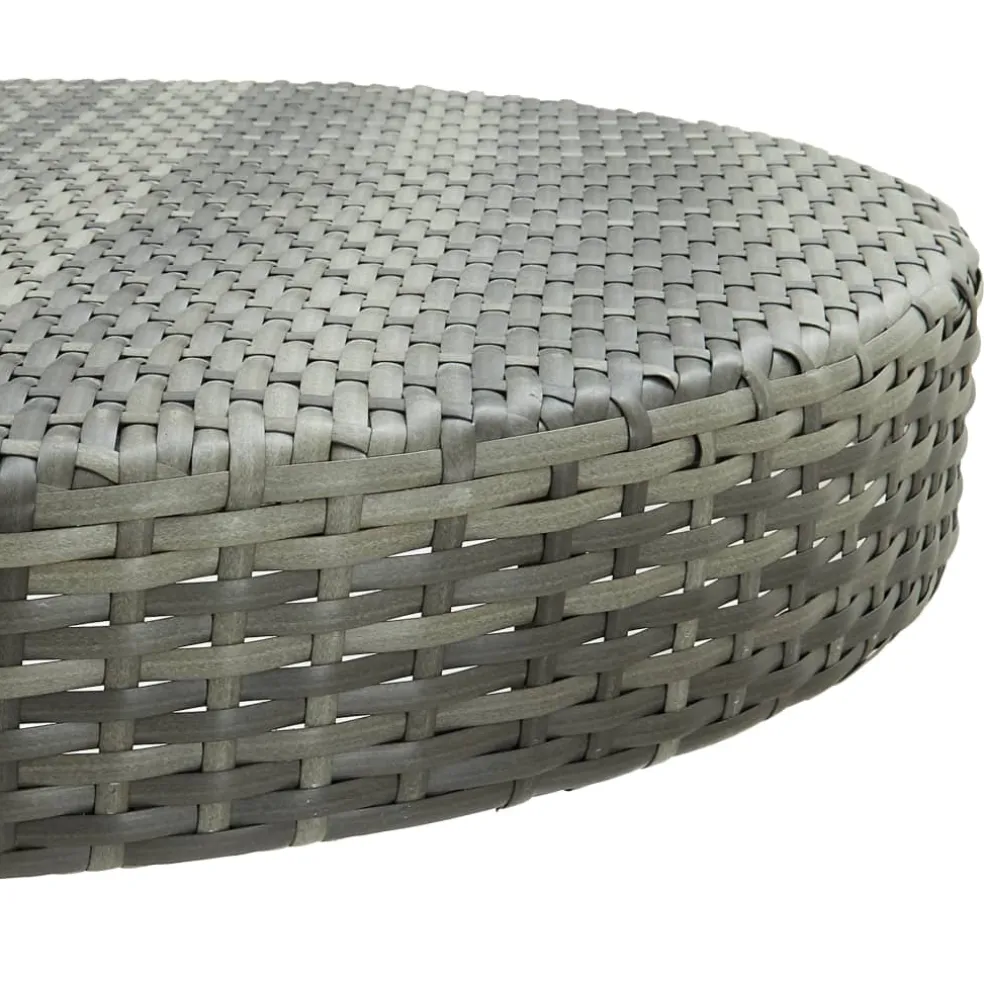 vidaXL Tuintafel 75,5x106 cm poly rattan grijs