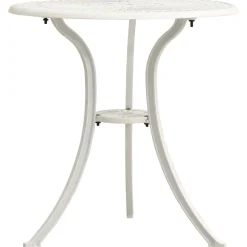 vidaXL Tuintafel 62x62x65 cm gietaluminium wit