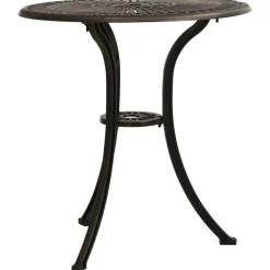 vidaXL Tuintafel 62x62x65 cm gietaluminium bronskleurig