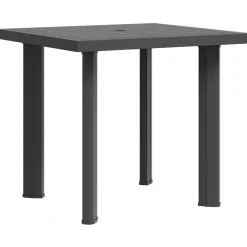 vidaXL Tuintafel 80x75x72 cm kunststof antraciet