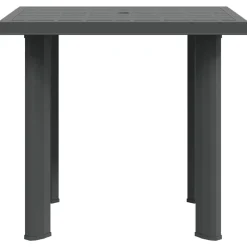 vidaXL Tuintafel 80x75x72 cm kunststof antraciet