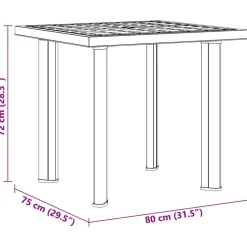vidaXL Tuintafel 80x75x72 cm kunststof groen