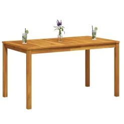 vidaXL Tuintafel 140x80x74 cm massief acaciahout