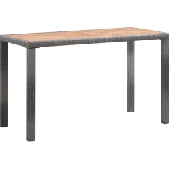 vidaXL Tuintafel 123x60x74 cm massief acaciahout antraciet en bruin