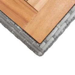 vidaXL Tuintafel 123x60x74 cm massief acaciahout antraciet en bruin