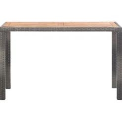 vidaXL Tuintafel 123x60x74 cm massief acaciahout antraciet en bruin