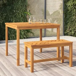 vidaXL Tuintafel 90x90x74 cm massief acaciahout