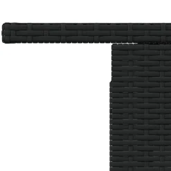 vidaXL Tuintafel 100x55x73 cm poly rattan en acaciahout zwart