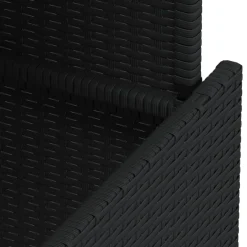 vidaXL Tuintafel 100x55x73 cm poly rattan en acaciahout zwart