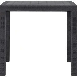 vidaXL Tuintafel 79x79x72 cm rattan-look kunststof bruin