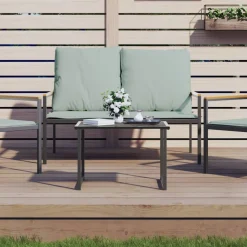vidaXL Tuintafel 55x40x37 cm staal antracietkleurig