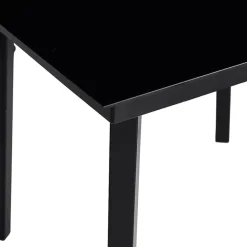 vidaXL Tuintafel 80x80x74 cm staal en glas zwart
