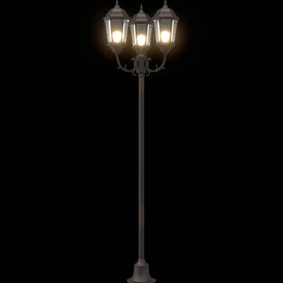 vidaXL Tuinverlichting 57 x 49 x 241 cm Aluminium en Glas