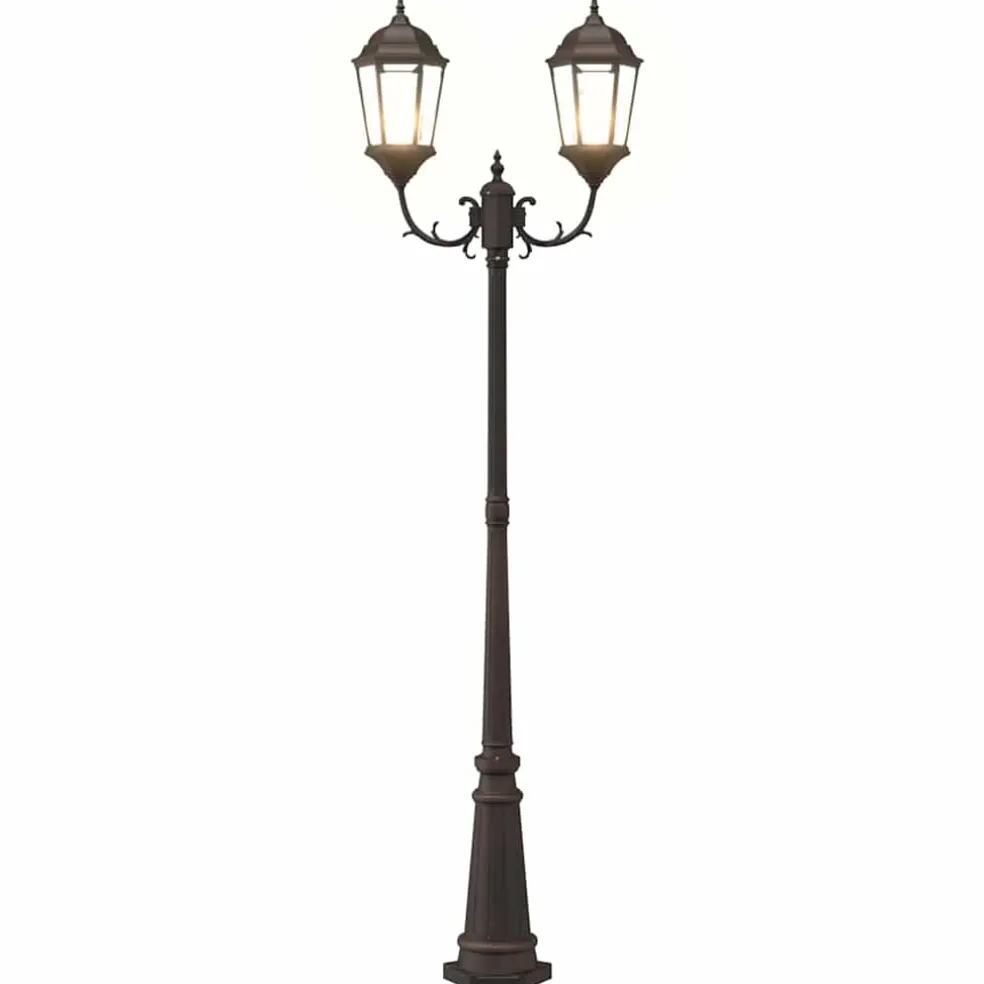 vidaXL Tuinverlichting 57 x 49 x 241 cm Aluminium en Glas