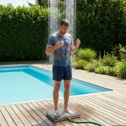 vidaXL Tuin vloershower WPC en RVS 201 Antraciet