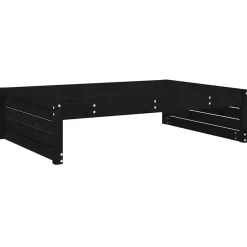 vidaXL Tuinvoetenbank 120x80 cm massief grenenhout zwart