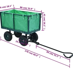 vidaXL Tuinwagen 350 kg groen