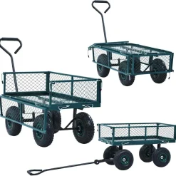 vidaXL Tuinwagen 250 kg groen