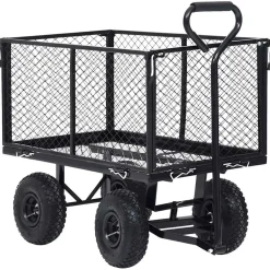 vidaXL Tuinwagen 350 kg zwart