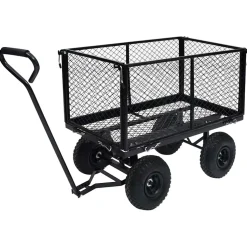 vidaXL Tuinwagen 350 kg zwart