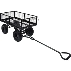 vidaXL Tuinwagen 250 kg zwart