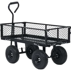 vidaXL Tuinwagen 250 kg zwart