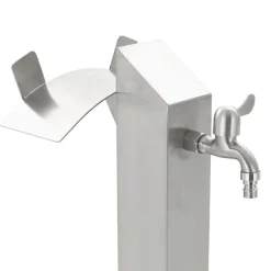 vidaXL Tuinwaterkolom vierkant 95 cm roestvrij staal