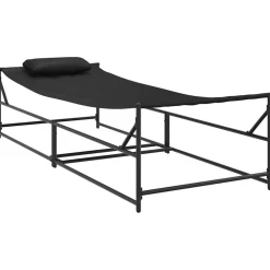 vidaXL Tuin Zonnebed 2 st Antraciet Gepoedercoat staal