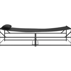 vidaXL Tuin Zonnebed 2 st Antraciet Gepoedercoat staal