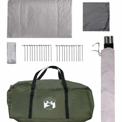 vidaXL Tunneltent Olijfgroen 427 x 315 x 178 cm Polyester en staal