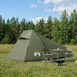 vidaXL Tunneltent Olijfgroen 215 x 100 x 90 cm Polyester en staal
