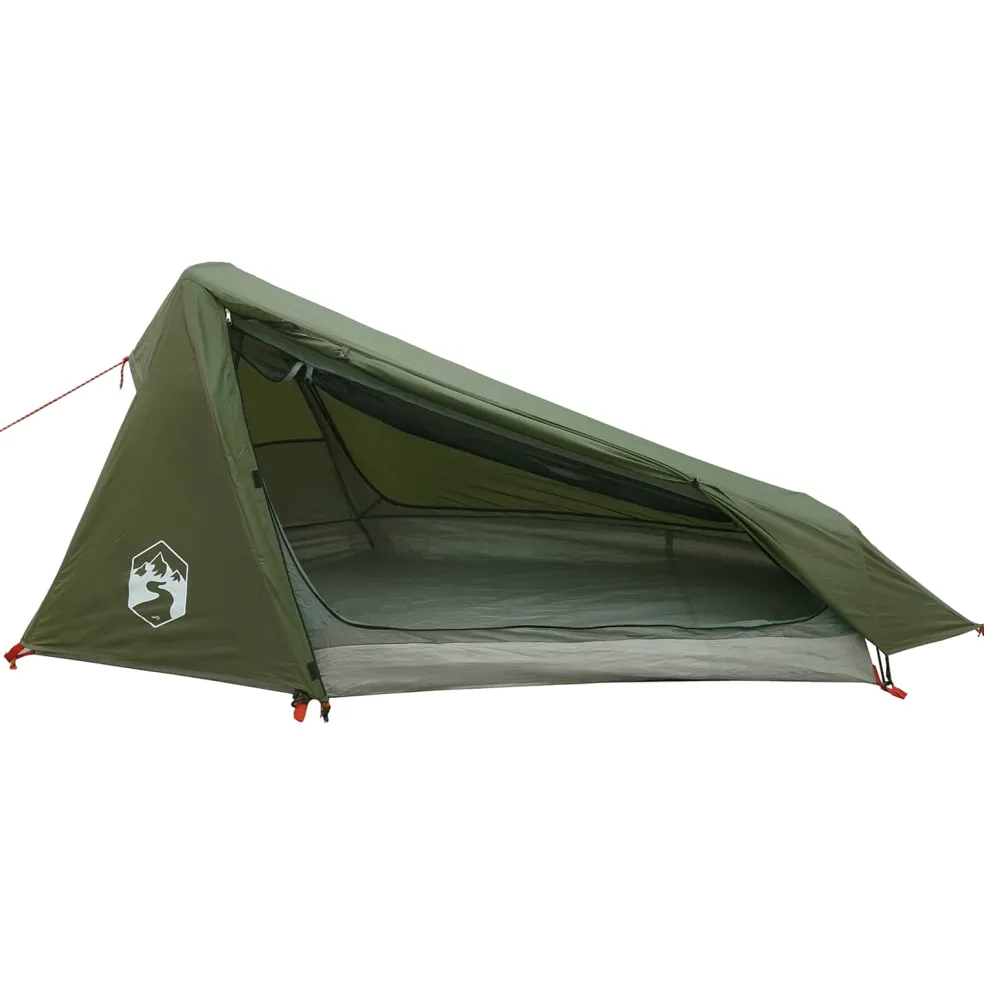 vidaXL Tunneltent Olijfgroen 215 x 100 x 90 cm Polyester en staal