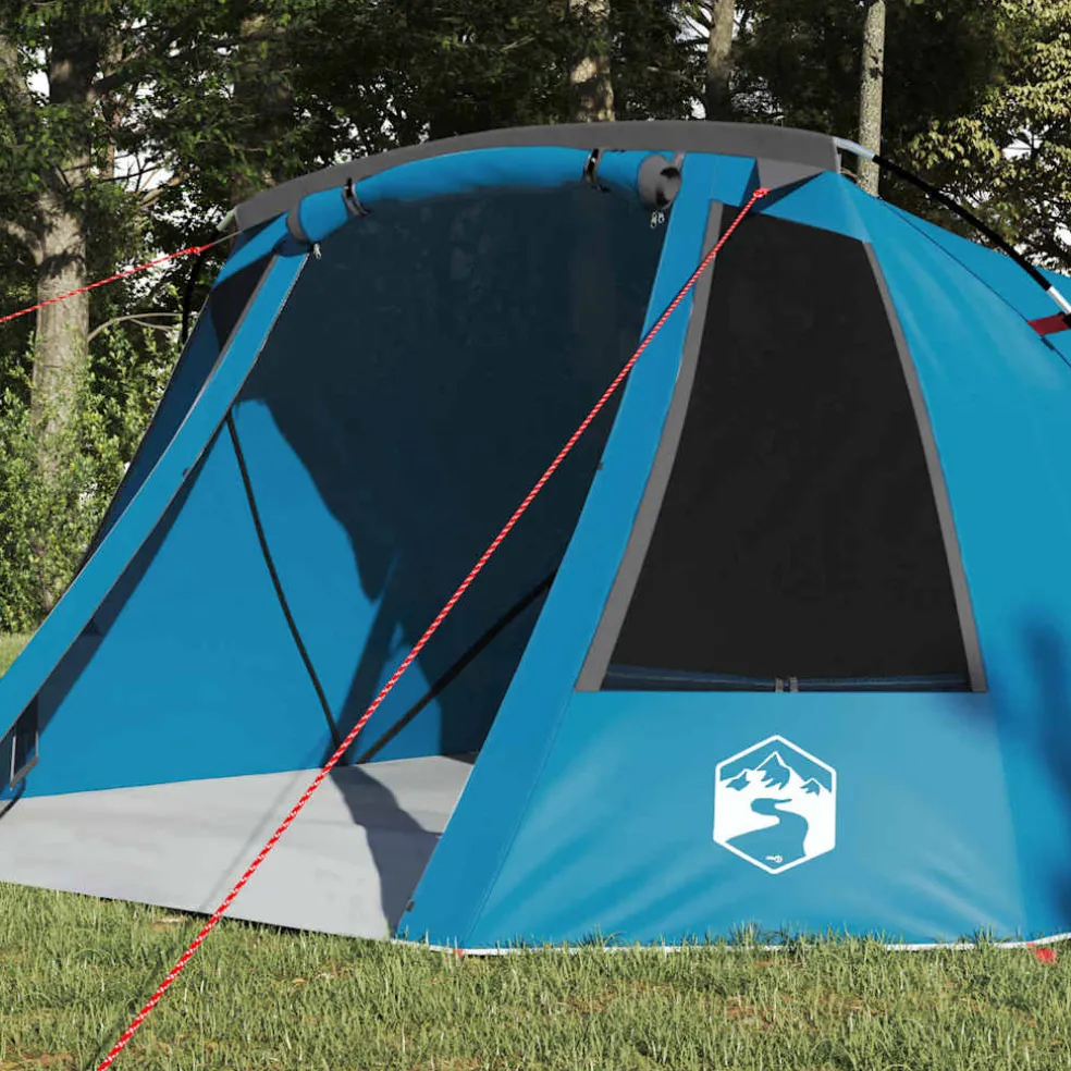 vidaXL Tunnel Tent 3-Person 3-persoons Blauw en Grijs