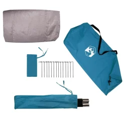 vidaXL Tunnel Tent 3-Person 3-persoons Blauw en Grijs