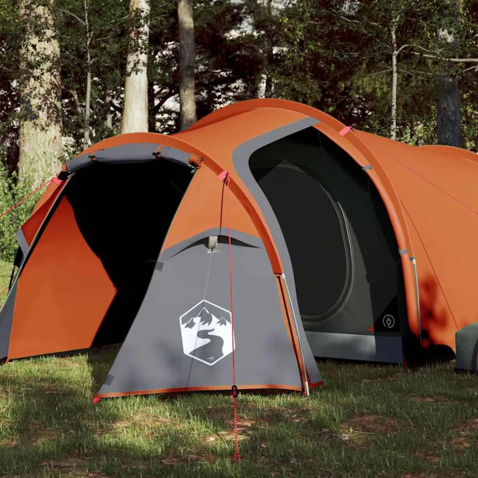vidaXL Tunneltent 2-persoons waterdicht oranje