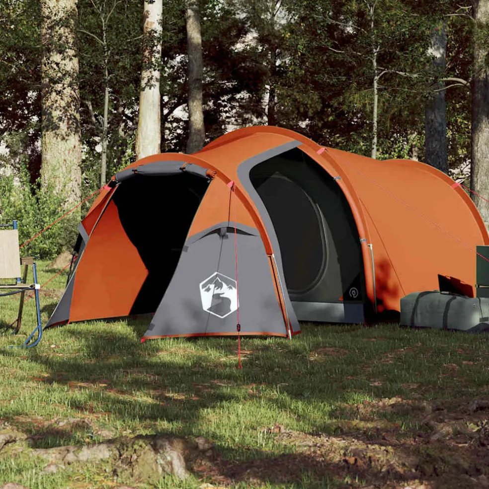 vidaXL Tunneltent 2-persoons waterdicht oranje