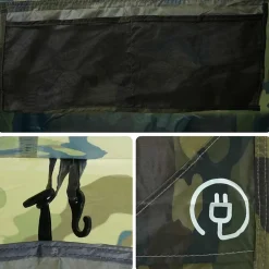 vidaXL Tunneltent 4-persoons waterdicht camouflage