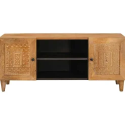 vidaXL TV Eenheden Licht Bruin 105 x 33 x 46 cm Massief Mango Hout