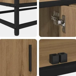 vidaXL TV Eenheden 240 x 35 x 41 cm Artisan Eiken Bewerkt hout
