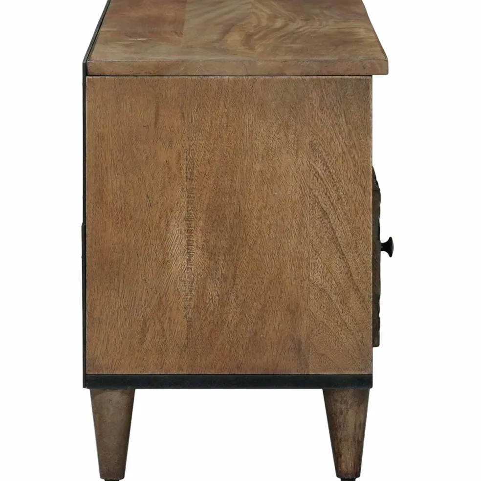 vidaXL TV-kast Bruin 100 x 33 x 46 cm Massief Mango Hout
