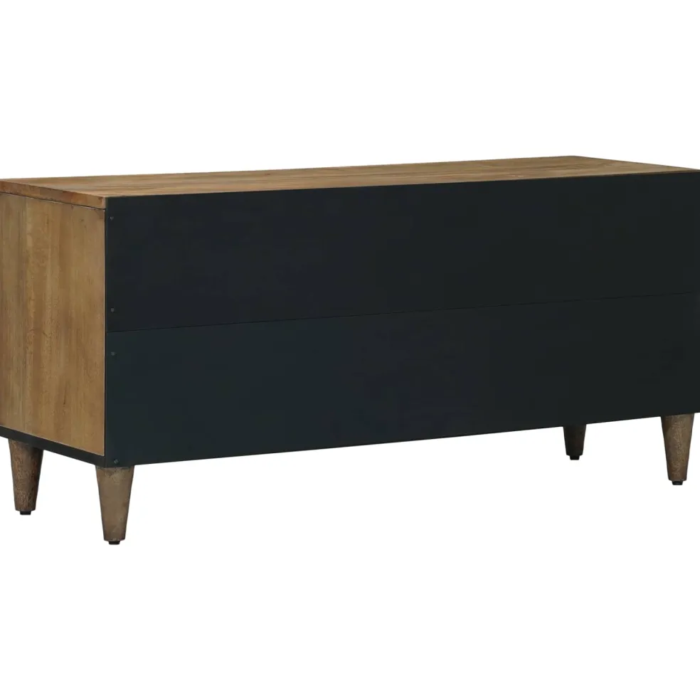 vidaXL TV-kast Bruin 100 x 33 x 46 cm Massief Mango Hout