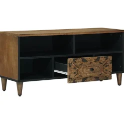 vidaXL TV-kast Bruin 100 x 33 x 46 cm Massief Mango Hout